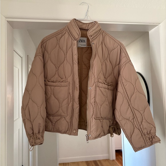 Zara Jackets & Blazers - Zara Beige Quilted Jacket